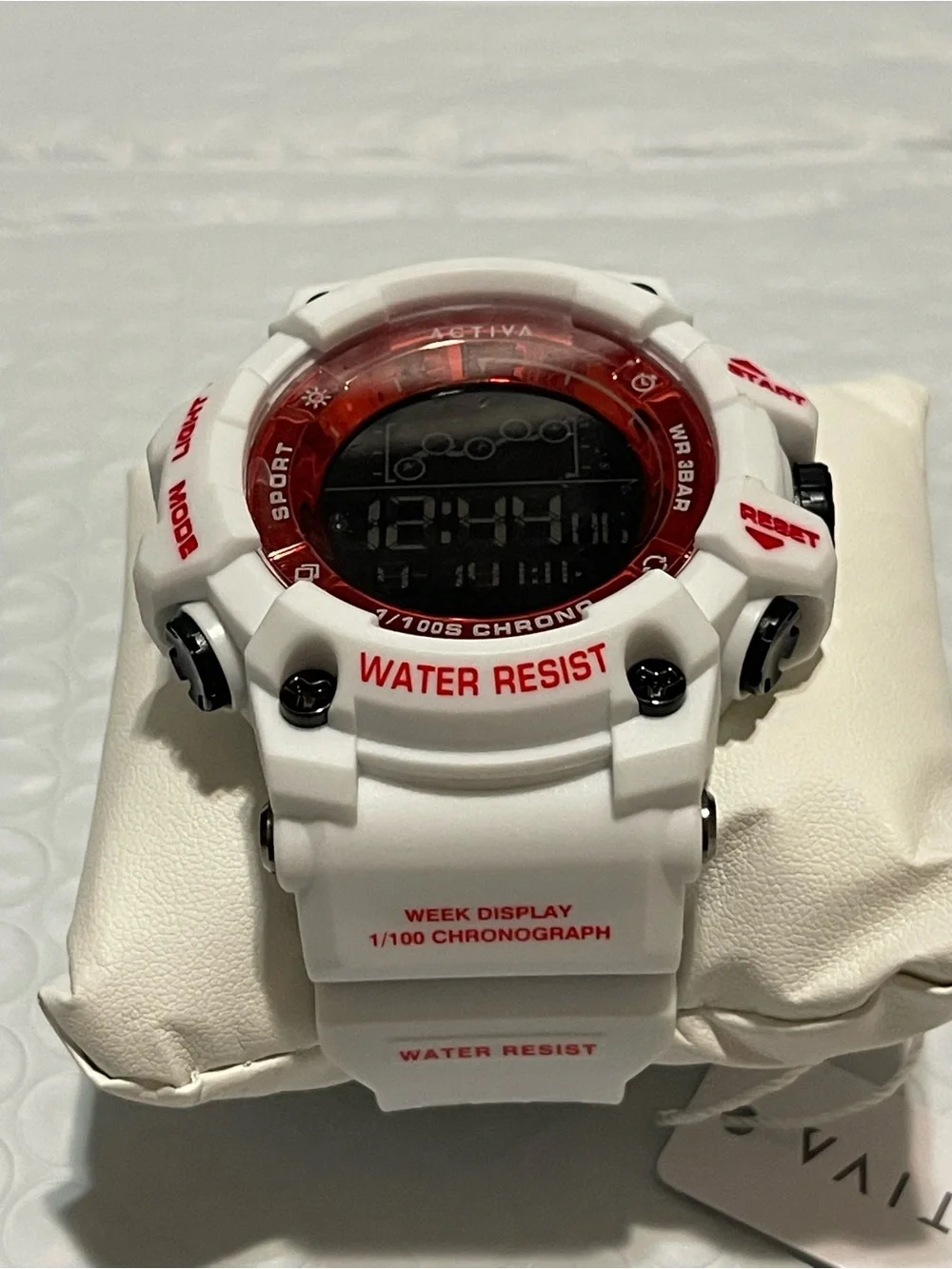 Activa Summit X Invicta Unisex Digital Watch - 50mm. White & Red new